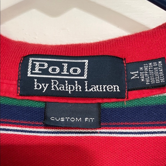 Ralph Lauren Red and Blue Polo Shirt - Picture 2 of 5